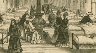 An illustration of a women's hospital ward